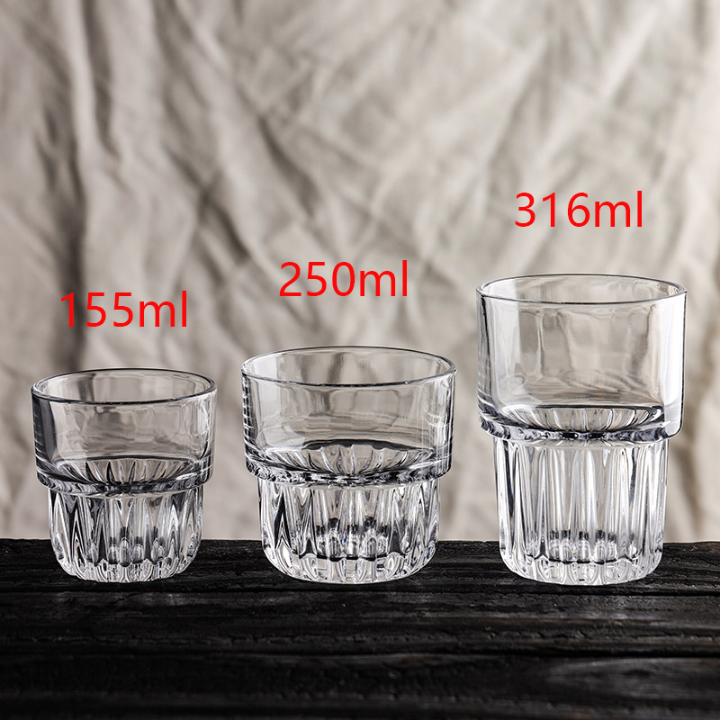 Coffee Tea Drinks - 155ml/250ml/316ml Coffee Mug Heat-Resistant Glass Cups