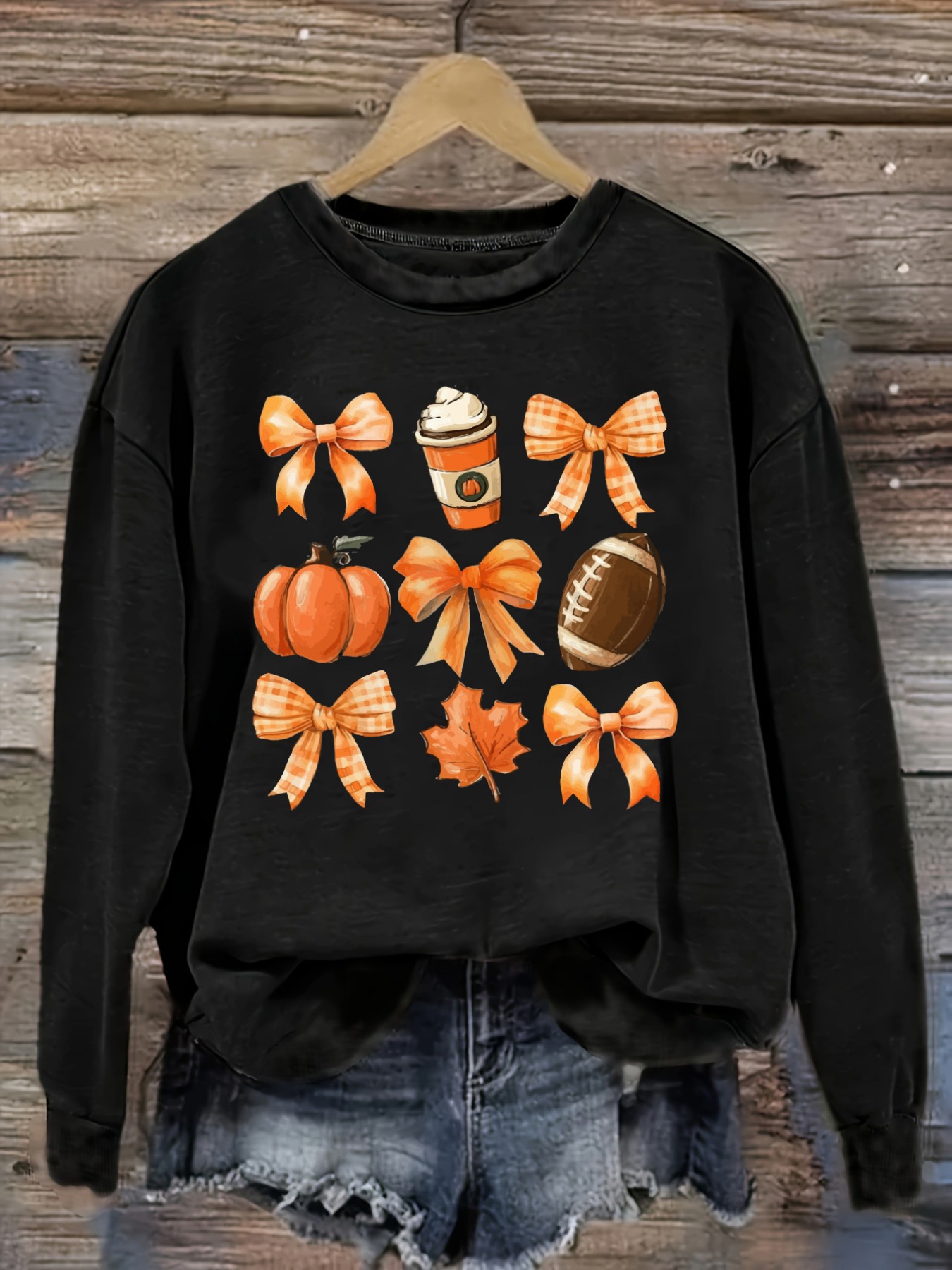 Coffee&Tea House Opinie - Women's Casual Long Sleeve Crew Neck