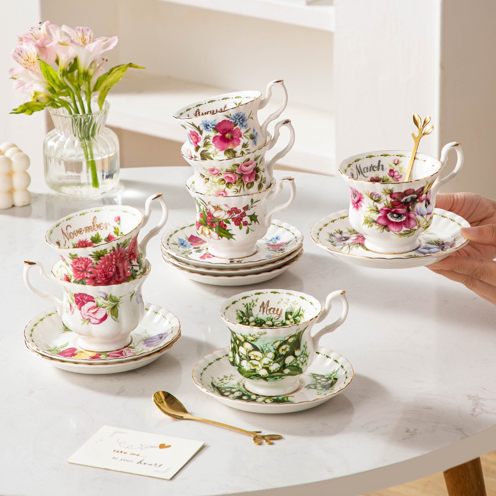 Vintage Floral Porcelain Coffe - Valley Tea And Coffee 评论和价格