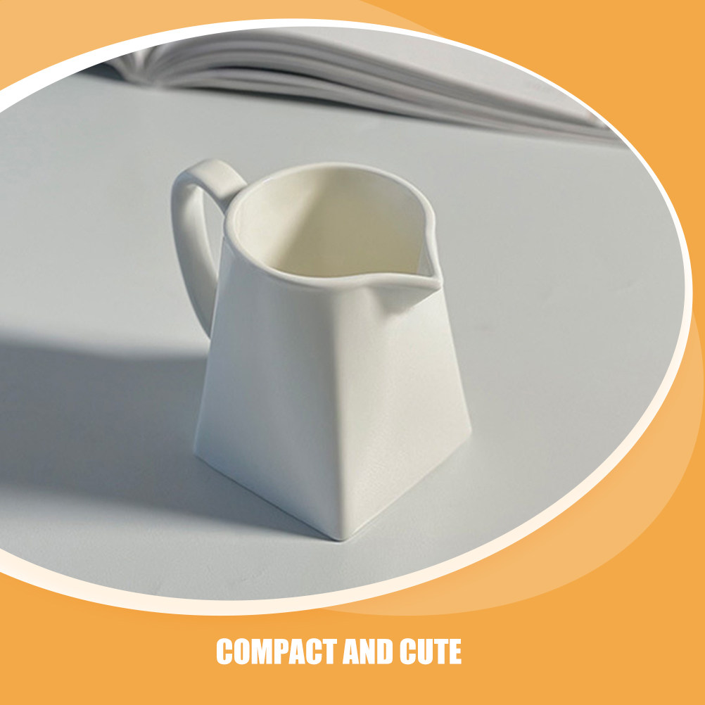 230Ml Pure White Mini Ceramic  - Coffee Tea Jug 评论和价格