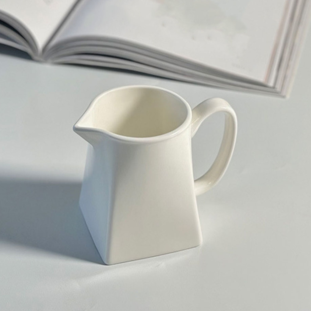 230Ml Pure White Mini Ceramic  - Coffee Tea Jug 评论和价格