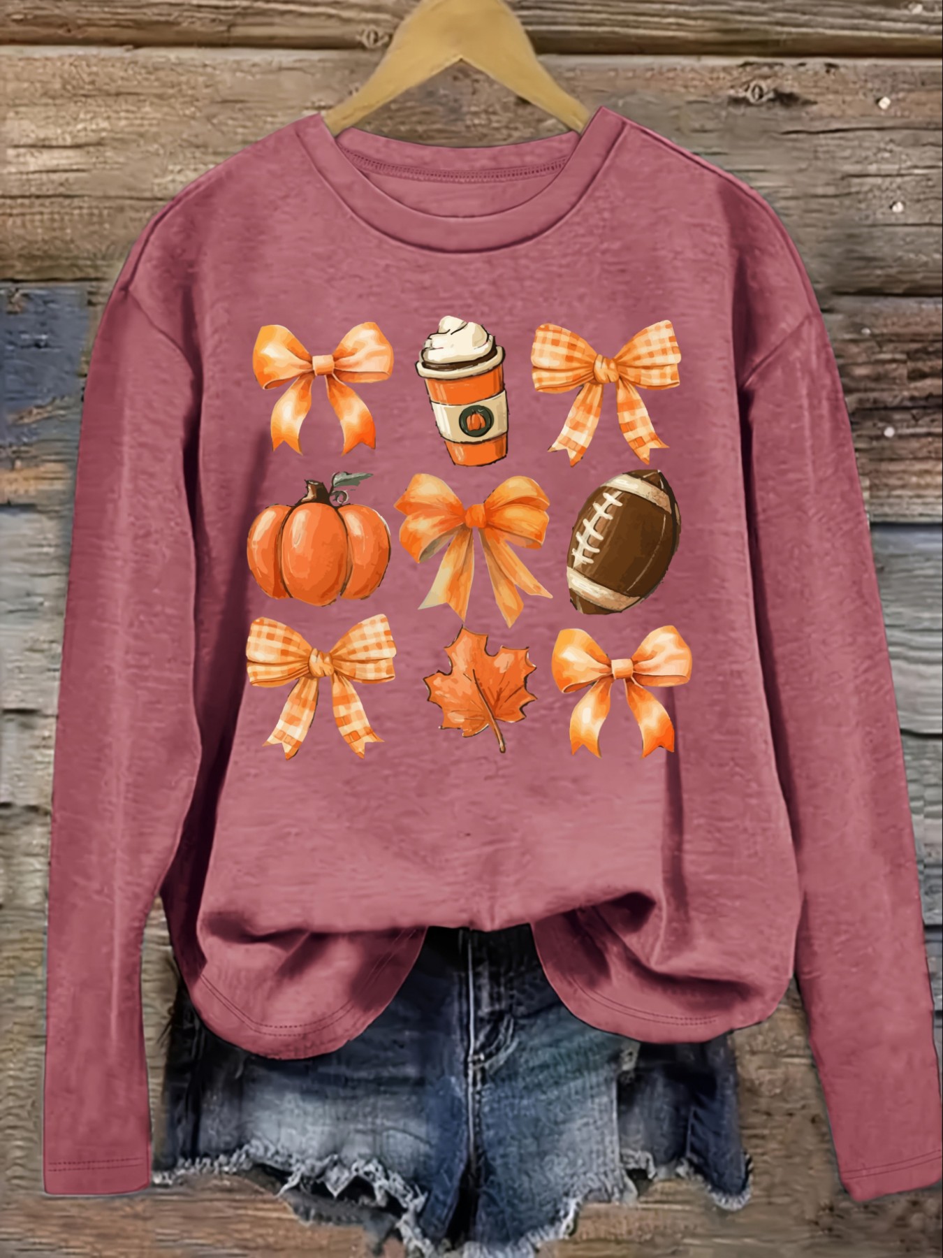 Women's Casual Long Sleeve Cre - Coffee&Tea House Opinie 评论和价格