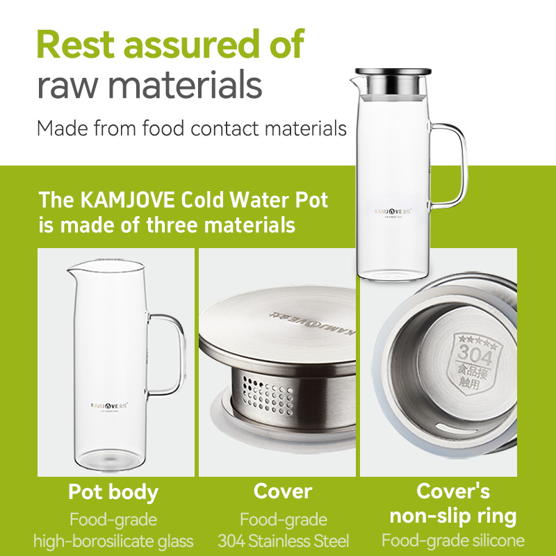 KAMJOVE 1.2L Transparent Glass - Coffee Tea Jug 评论和价格