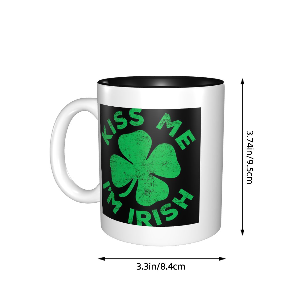 Kiss Me I'm Irish Mug Funny Ce - Coffee Tea With Me 评论和价格