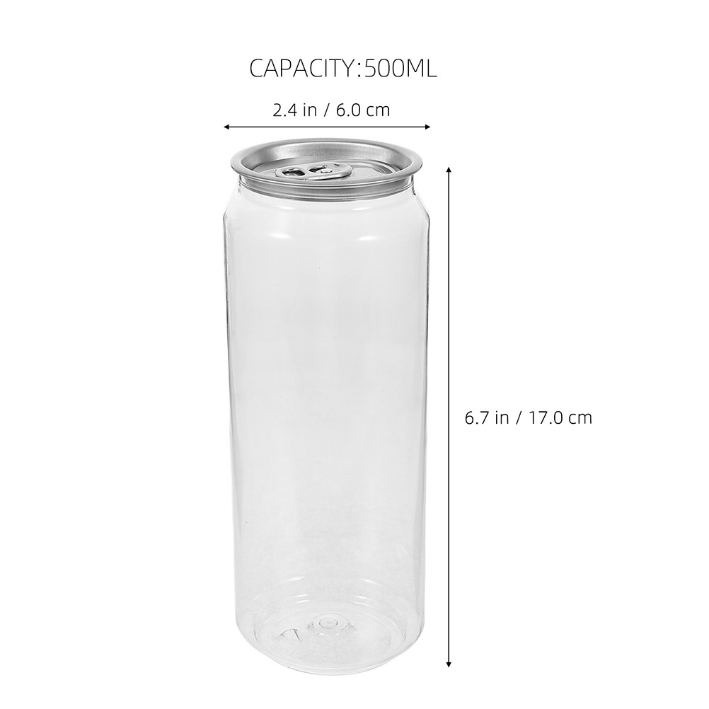 5pcs Transparent Beverage Cans - Coffee Tea Drinks 评论和价格