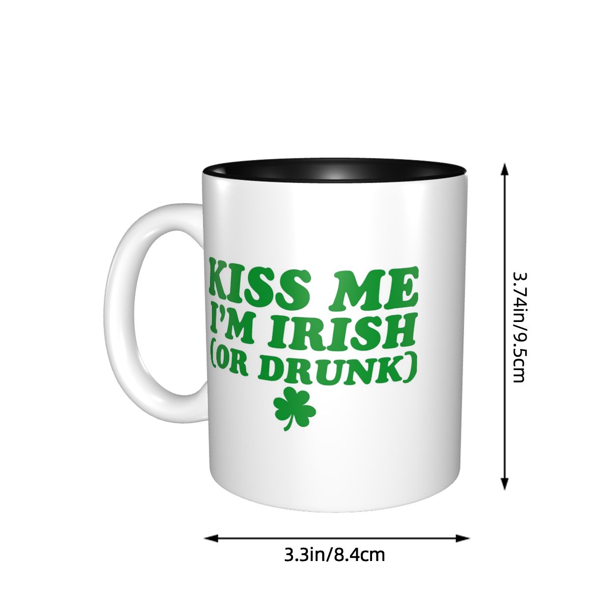 Kiss Me I'm Irish Mug Funny Ce - Coffee Tea With Me 评论和价格
