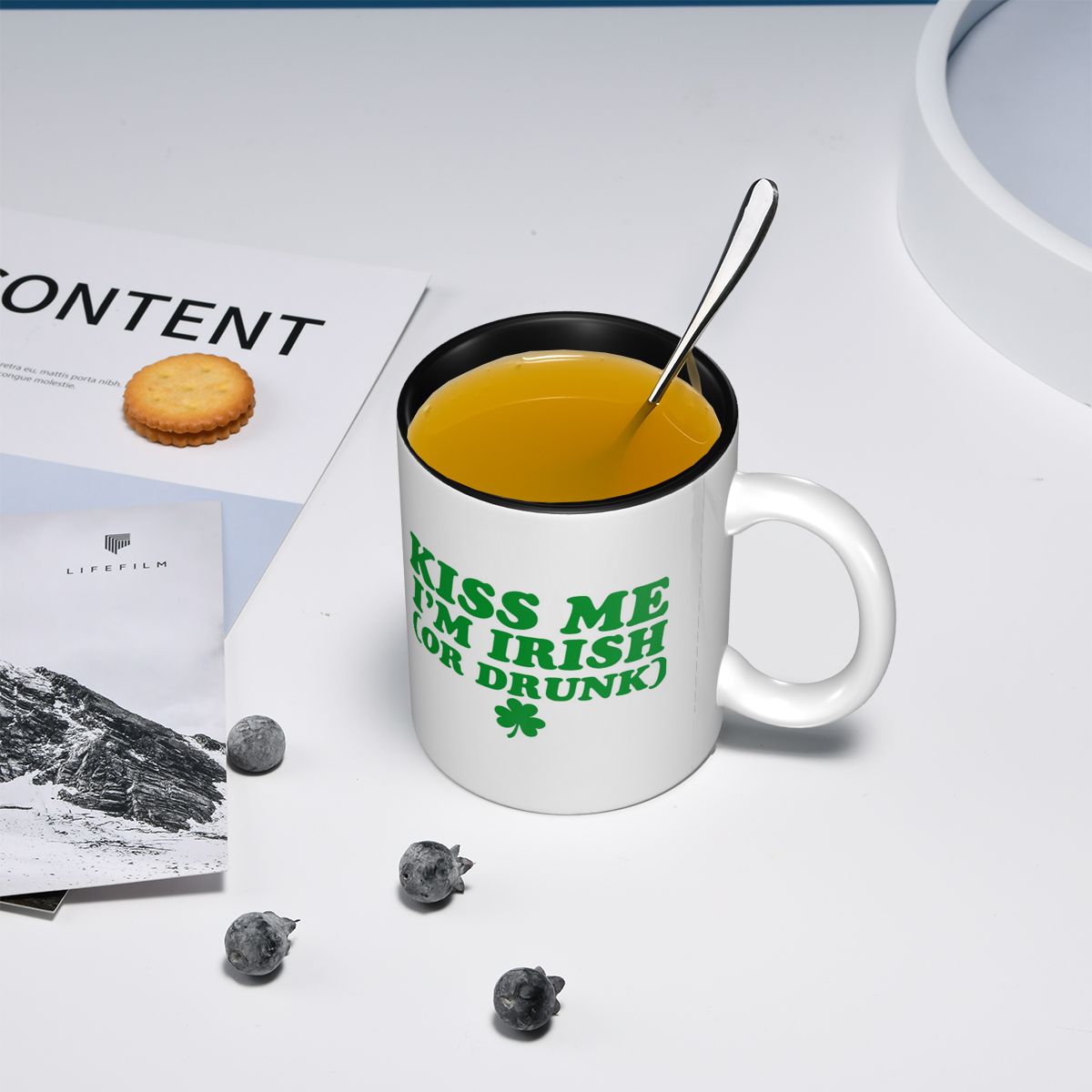 Kiss Me I'm Irish Mug Funny Ce - Coffee Tea With Me 评论和价格