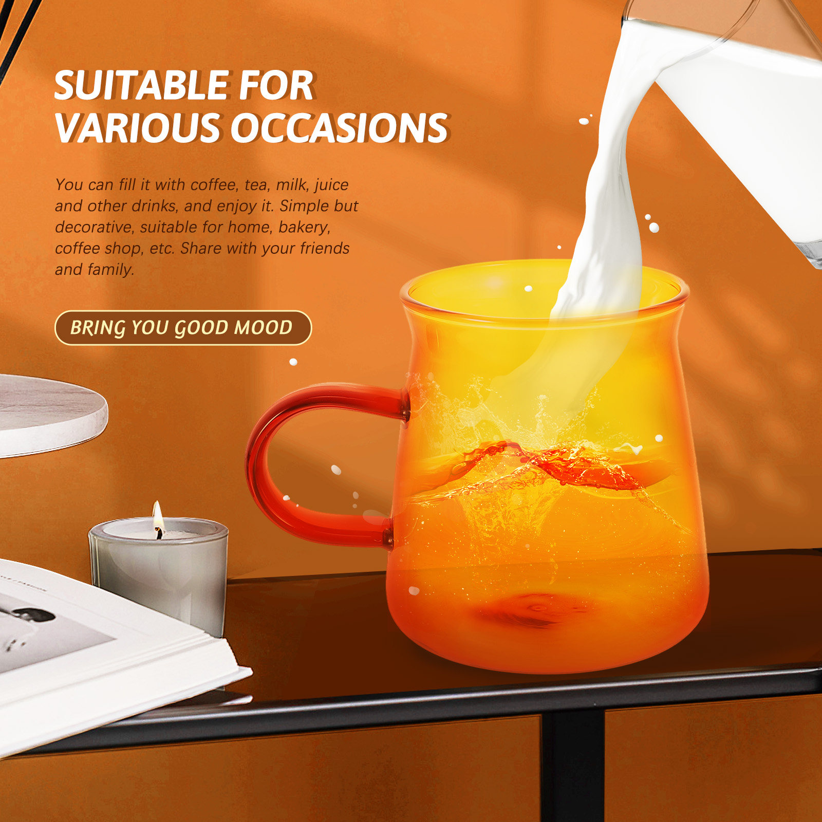 1Set Vintage Glass Coffee Cup  - Coffee Tea Drinks 评论和价格
