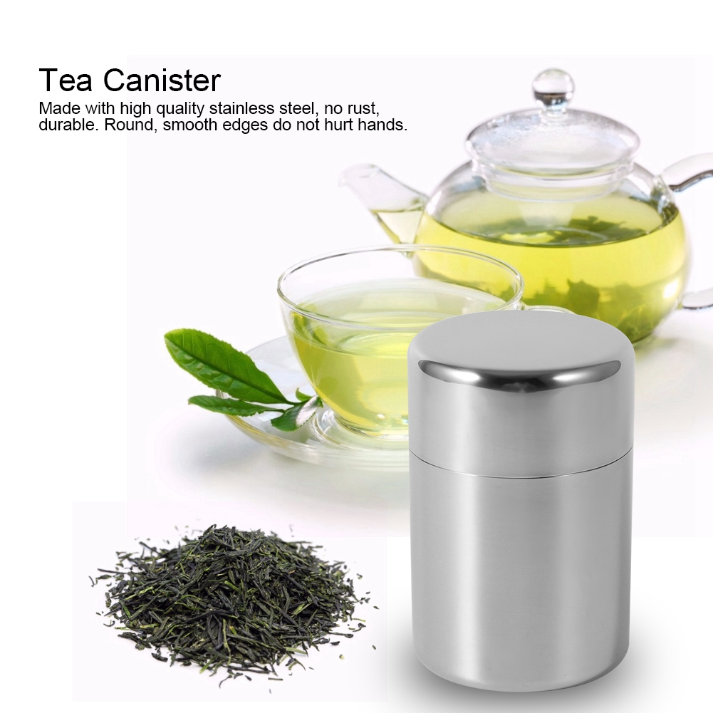 Stainless Steel Tea Leaf Tins  - Tea Coffee Sugar Container 评论和价格