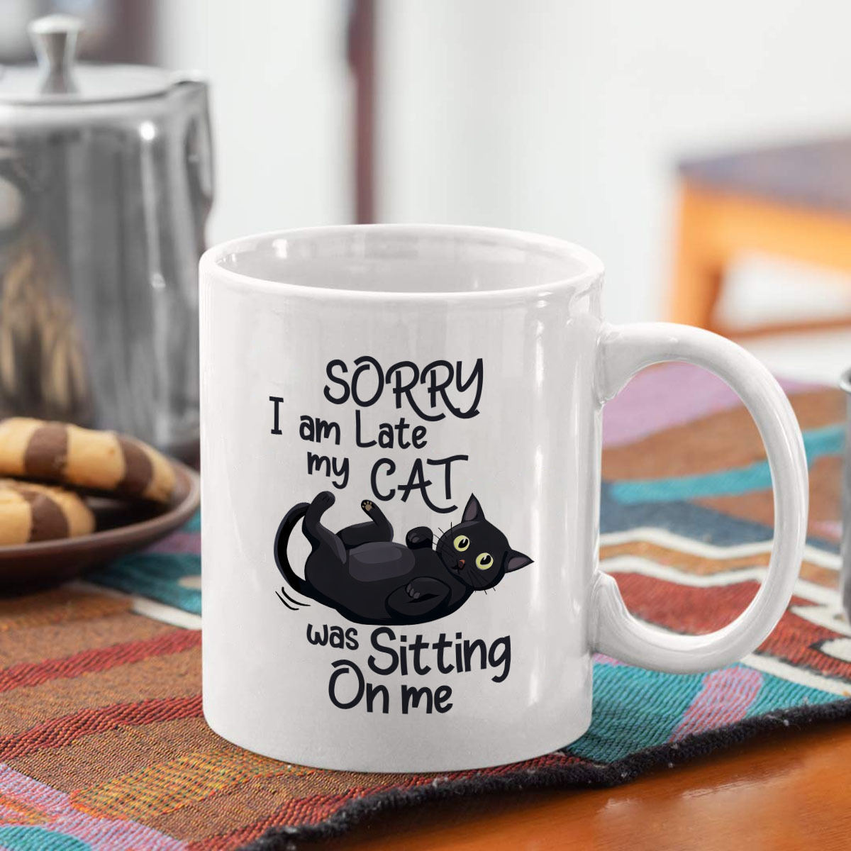 1 Funny Cat Shaped Ceramic Mug - Coffee Tea With Me 评论和价格
