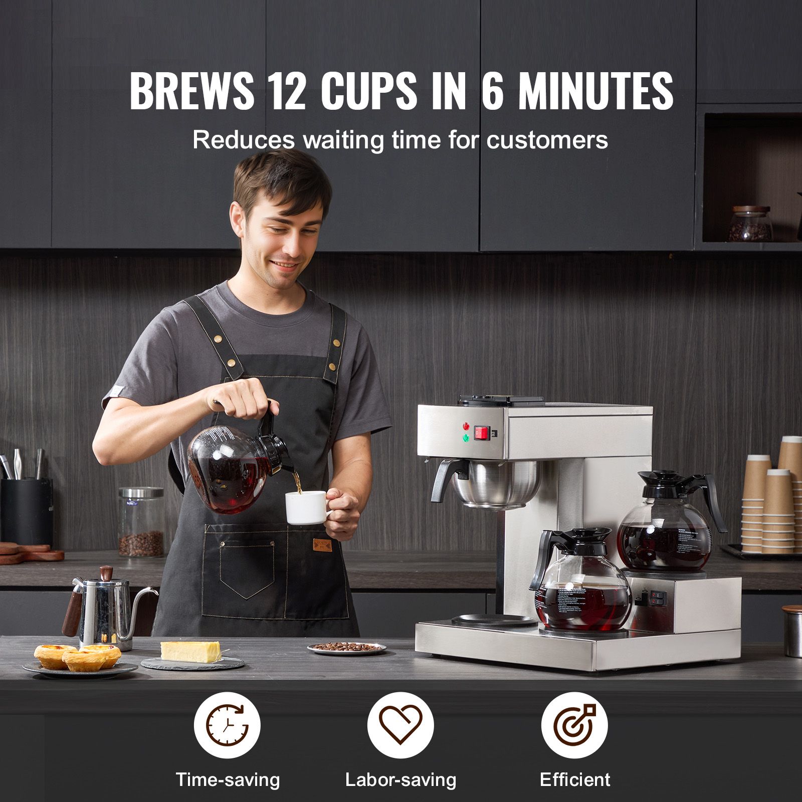 12 Cups Commercial Drip Coffee - Coffee&Tea House Opinie 评论和价格