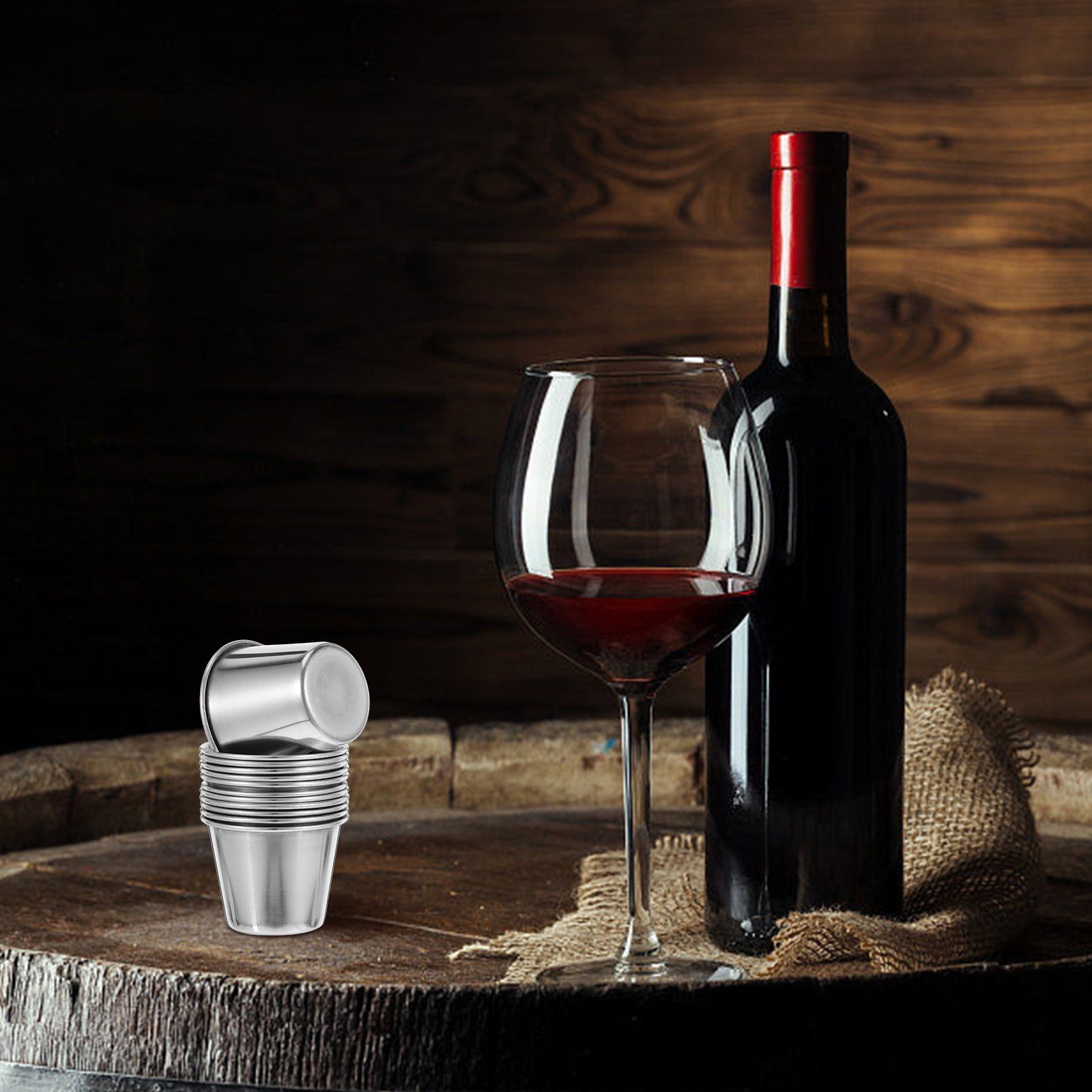 12Pcs Stainless Steel Liquor C - Coffee Tea Drinks 评论和价格