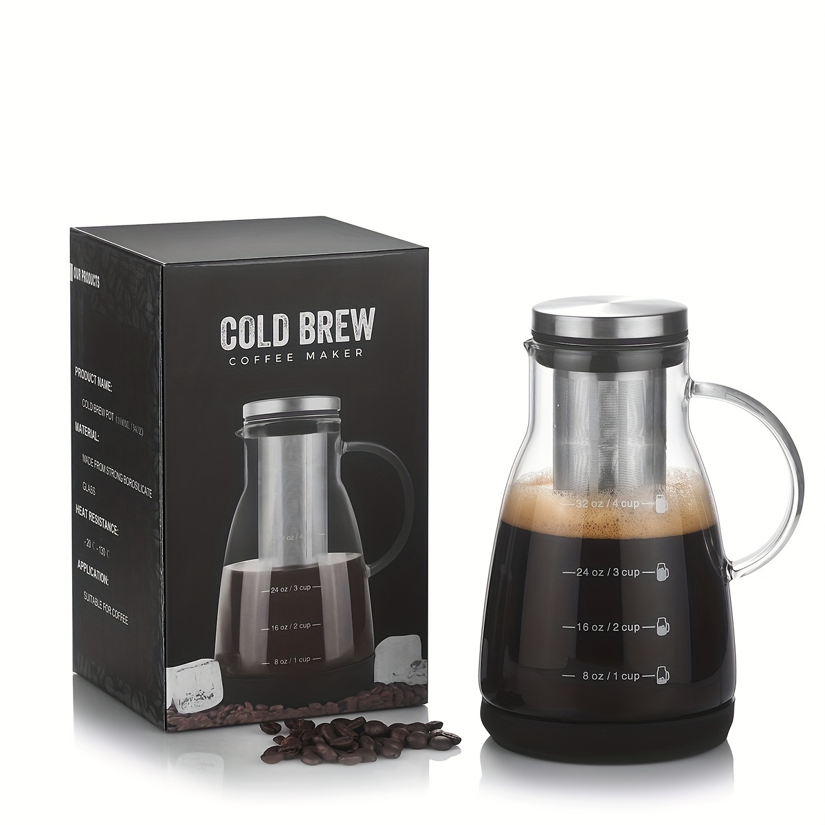 24oz Classic Glass Cold Brew C - Coffee Tea Jug 评论和价格